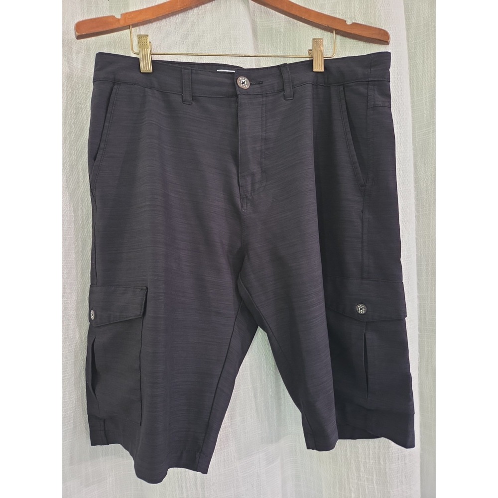 BKE Hybrid Shorts Men's 33W x 23L Black Standard Fit Chino Performance